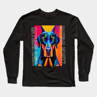 Graceful Elegance: Natural Ear Doberman Collection Long Sleeve T-Shirt